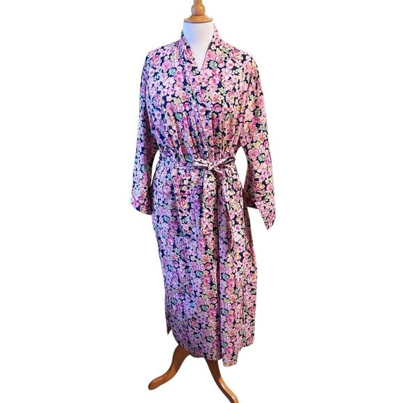 NWT Floral Mahogany Pink Robe - Large - Picture 6 of 9